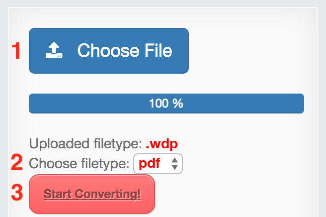 How to convert WDP files online to PDF